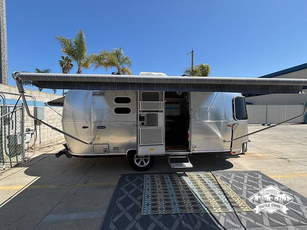 2022 Airstream Caravel 20FB with Awning Package - Used Travel Trailer For Sale by Pop RVs in San Marcos, California features Leveling Jacks, Awning, Air Conditioning