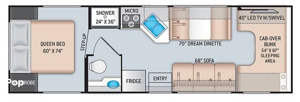 2021 Thor Motor Coach Four Winds 28A - Used Class C For Sale by Pop RVs in Bonsall, California features Awning, Generator, Air Conditioning