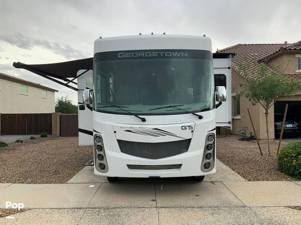 2023 Forest River Georgetown 33B3 - Used Class A For Sale by Pop RVs in Queen Creek, Arizona features Slideout, Air Conditioning, Awning, Leveling Jacks, Generator