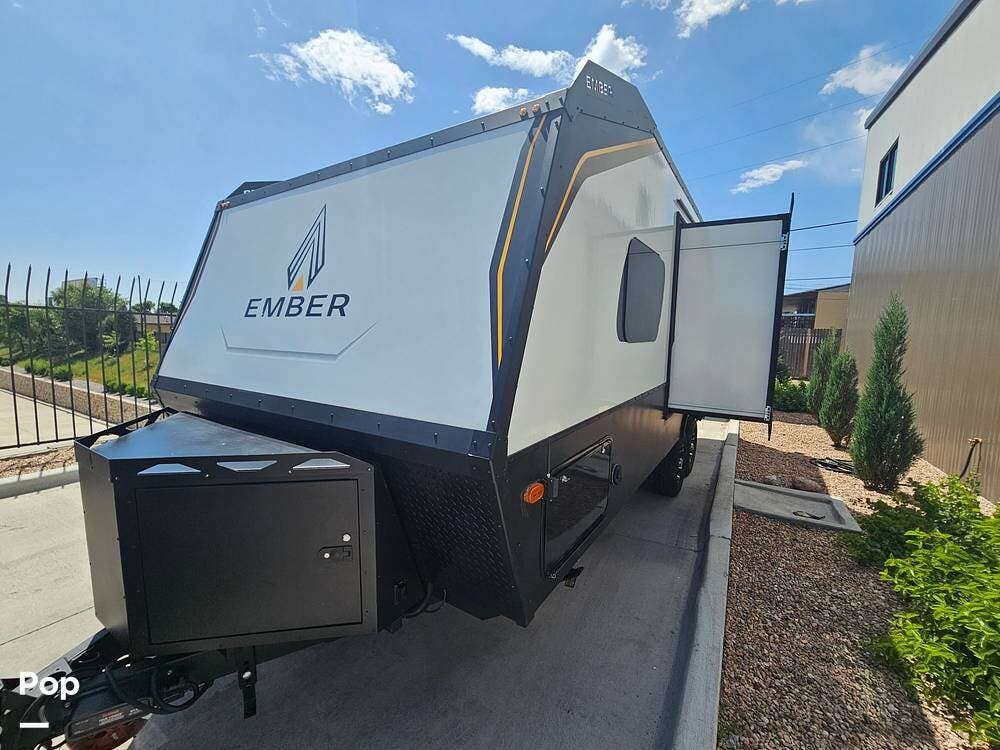 2022 Miscellaneous Overland 221MDB - Used Travel Trailer For Sale by Pop RVs in Lakewood, Colorado features Leveling Jacks, Slideout, Awning, Air Conditioning