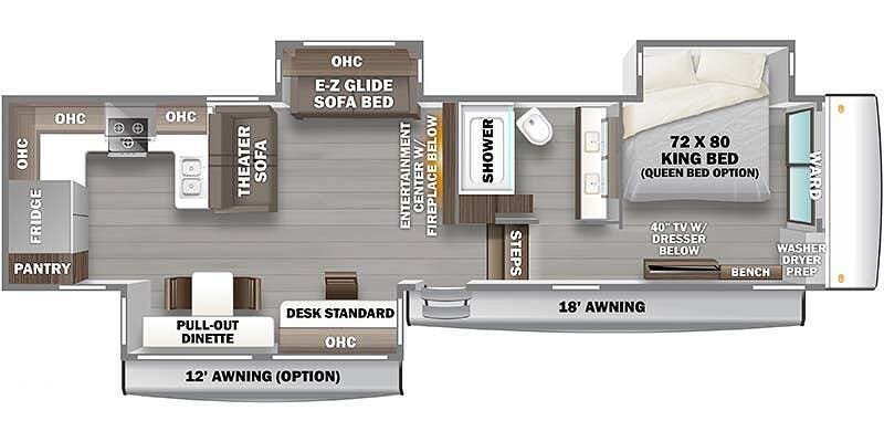 2022 RiverStone Reserve 3850RK by Forest River from Pop RVs in Crown Point, Indiana