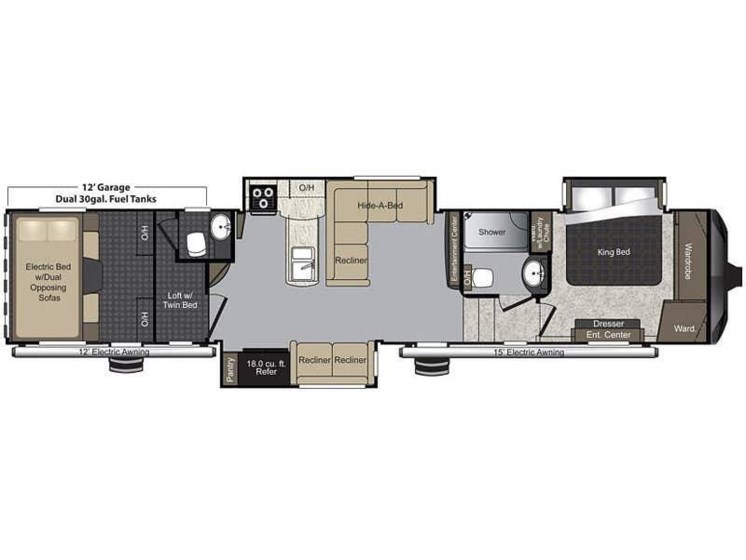 2015 Keystone Rapto 2015 Keystone Raptor 425TS RV for Sale in Lapeer, MI 48446 | 454419 ...