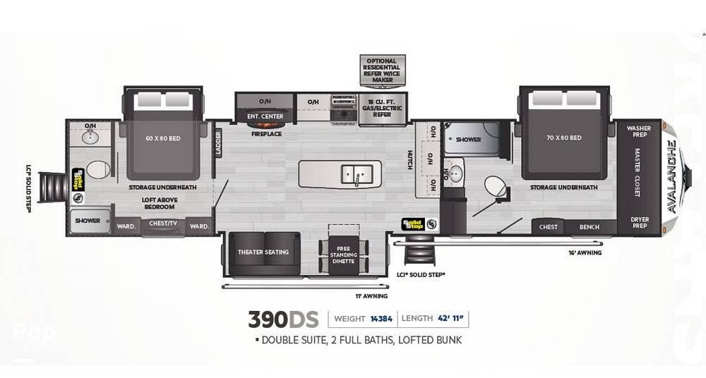 Used 2023 Keystone Avalanche 390DS available in Johnson City, Tennessee