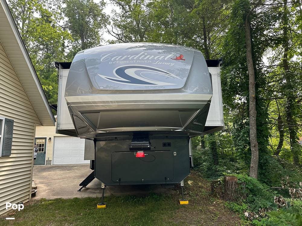 2019 Forest River Cardinal Luxury 3700FLX - Used Fifth Wheel For Sale by Pop RVs in Grayling, Michigan features Slideout, Leveling Jacks, Air Conditioning, Awning