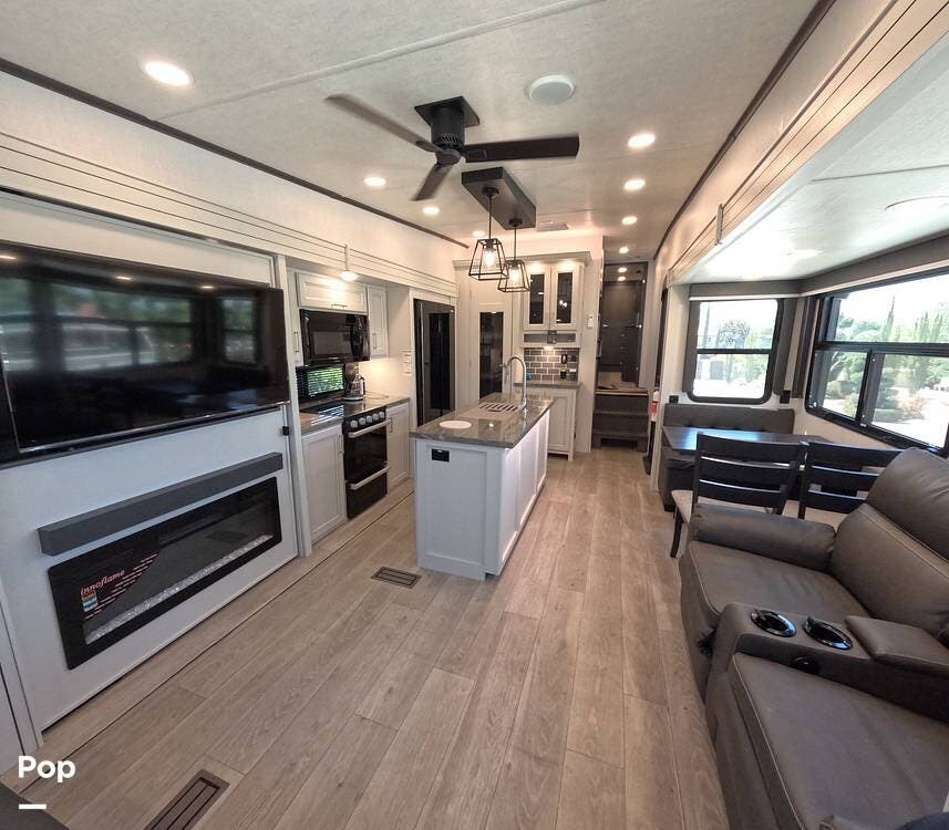 2025 Keystone Cougar 316RLS - Used Fifth Wheel For Sale by Pop RVs in Riverside, California features Air Conditioning, Awning, Slideout
