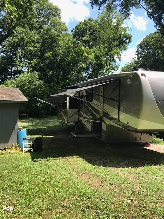 2021 DRV Mobile Suites 39DBRS3 - Used Fifth Wheel For Sale by Pop RVs in Raleigh, North Carolina features Awning, Generator, Leveling Jacks, Slideout, Air Conditioning