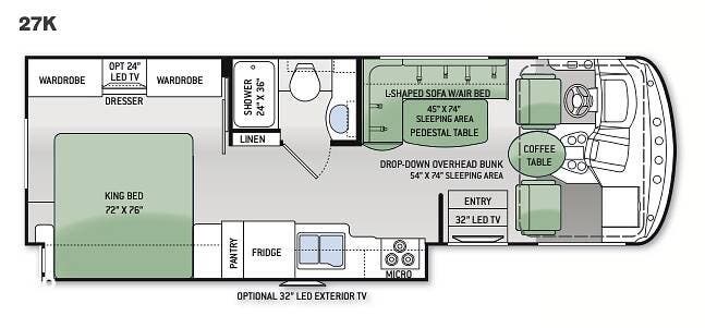 2015 Thor Motor Coach Hurricane 27K - Used Class A For Sale by Pop RVs in Hobbs, New Mexico features Slideout, Awning, Air Conditioning, Generator