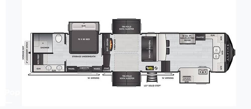 Used 2021 Keystone Alpine 3790FK available in Coldspring, Texas