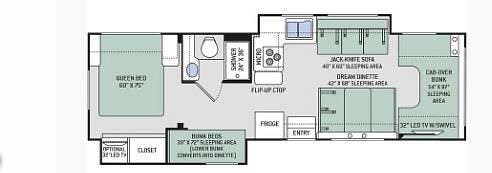 2018 Thor Motor Coach Four Winds 30D - Used Class C For Sale by Pop RVs in Coeur D'alene, Idaho features Awning, Generator, Air Conditioning, Slideout