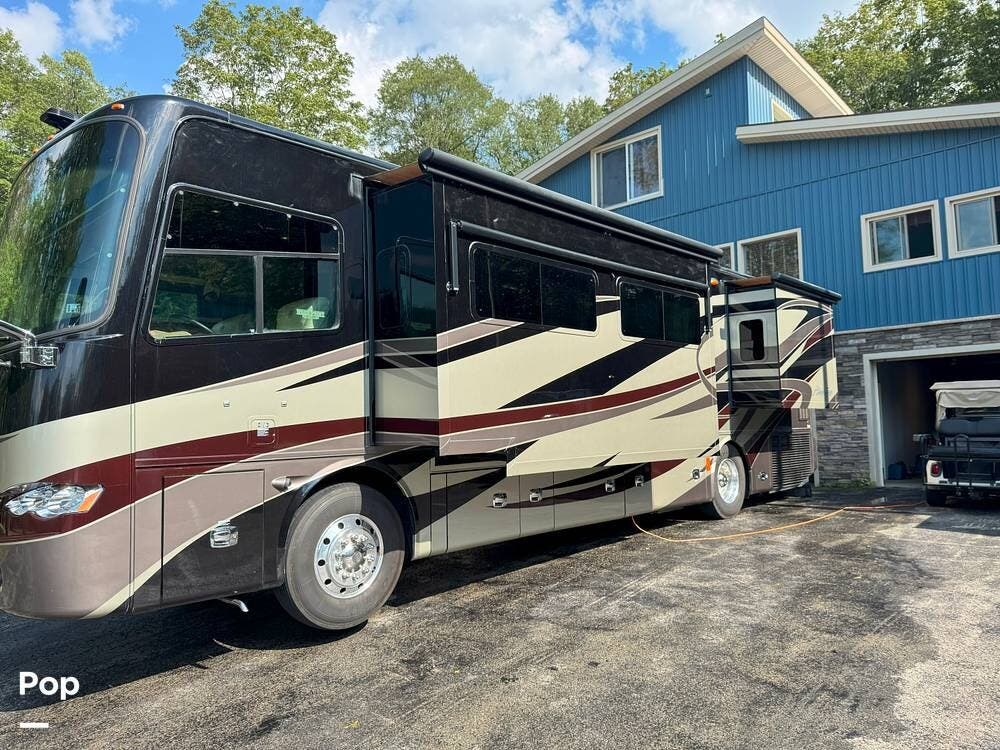 2012 Tiffin Allegro Bus 36QSP - Used Diesel Pusher For Sale by Pop RVs in Central City, Pennsylvania features Slideout, Awning, Generator, Air Conditioning, Leveling Jacks