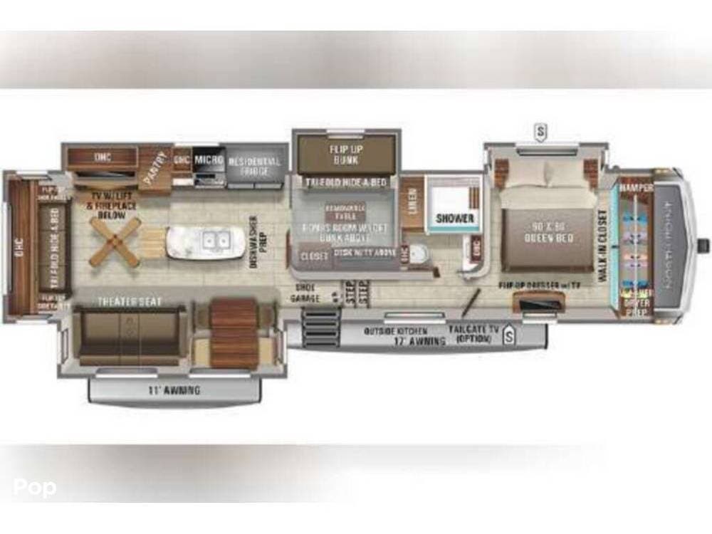 2020 Jayco North Point 377RLBH - Used Fifth Wheel For Sale by Pop RVs in Barksdale Afb, Louisiana features Leveling Jacks, Air Conditioning, Slideout, Awning