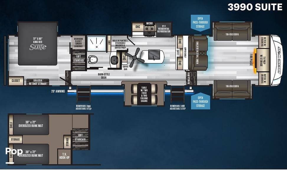 2021 Arctic Wolf 3990SUITE by Cherokee from Pop RVs in Burkesville, Kentucky