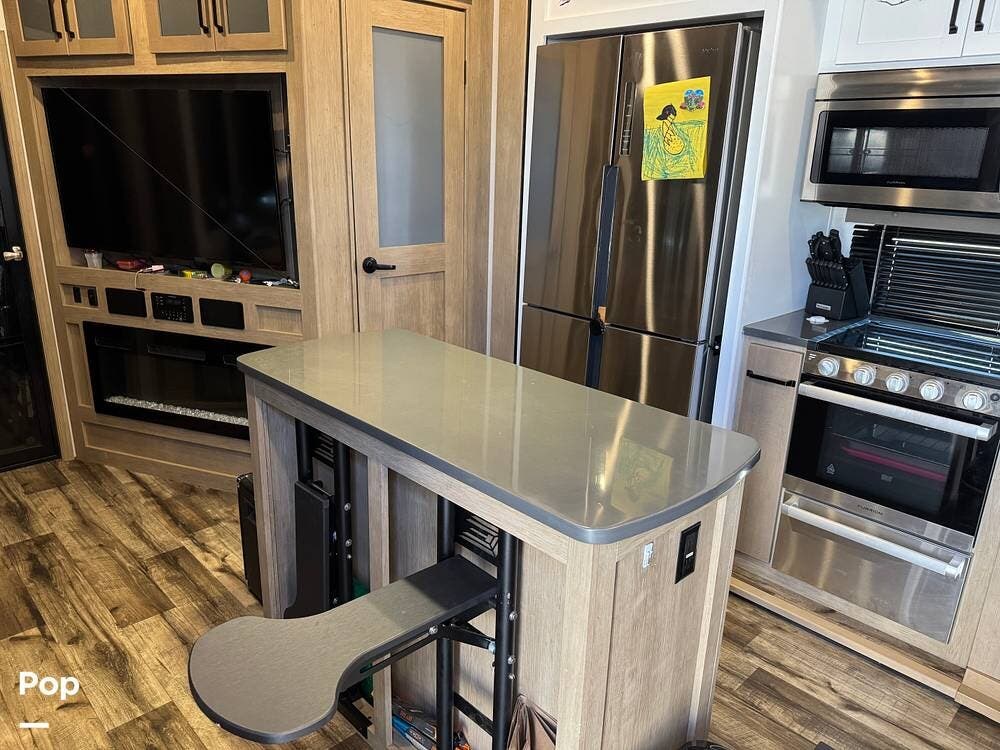 2022 Keystone Raptor 352 - Used Toy Hauler For Sale by Pop RVs in Poland, New York features Air Conditioning, Awning, Slideout, Leveling Jacks, Generator