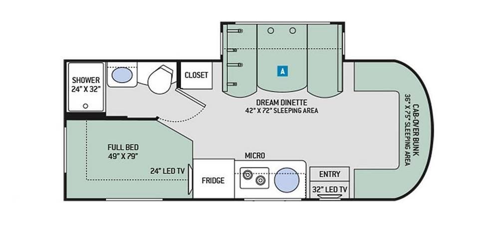 2017 Thor Motor Coach Citation 24SA - Used Class C For Sale by Pop RVs in Benson, Arizona features Air Conditioning, Awning, Slideout, Generator