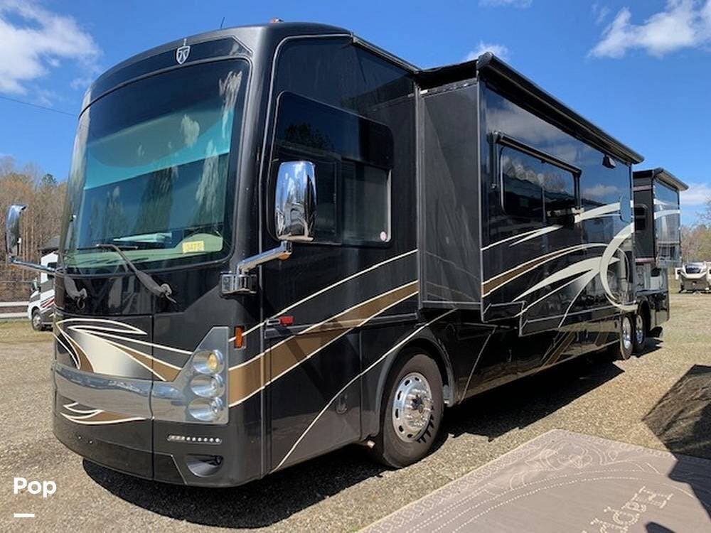 2015 Thor Motor Coach Tuscany 45AT - Used Diesel Pusher For Sale by Pop RVs in Stanley, North Carolina features Awning, Air Conditioning, Leveling Jacks, Generator, Slideout