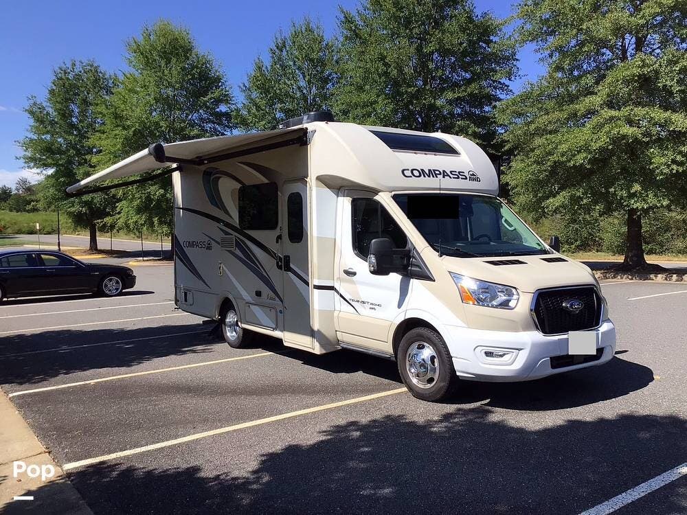 2021 Thor Motor Coach Compass 23TW AWD - Used Class C For Sale by Pop RVs in Madison, Virginia features Generator, Slideout, Awning, Air Conditioning, Leveling Jacks