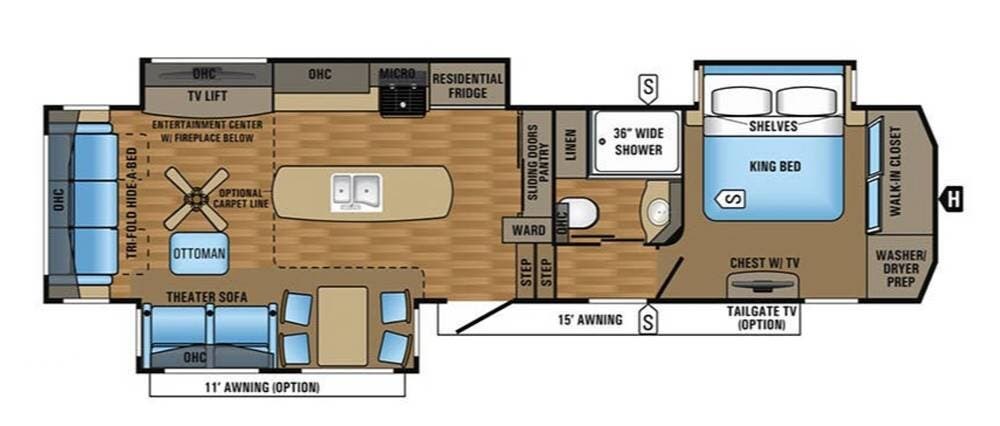 2017 Jayco Pinnacle 36KPTS - Used Fifth Wheel For Sale by Pop RVs in Calverton, New York features Slideout, Awning, Leveling Jacks, Generator, Air Conditioning
