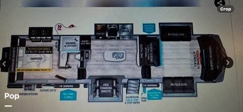 2019 Grand Design Momentum 376TH - Used Toy Hauler For Sale by Pop RVs in Grand Junction, Colorado features Air Conditioning, Generator, Awning, Slideout, Leveling Jacks