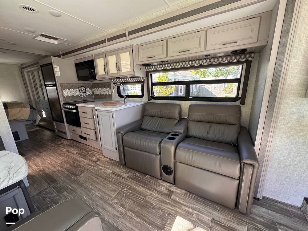 2023 Thor Motor Coach Hurricane 29M - Used Class A For Sale by Pop RVs in West Harwich, Massachusetts features Awning, Leveling Jacks, Air Conditioning, Slideout, Generator