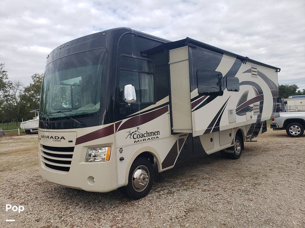 2019 Coachmen Mirada 29FW - Used Class A For Sale by Pop RVs in Pensacola, Florida features Generator, Awning, Slideout, Leveling Jacks, Air Conditioning