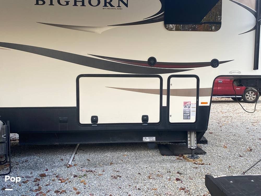 2018 Heartland Bighorn 3760EL - Used Fifth Wheel For Sale by Pop RVs in Batesville, Indiana features Air Conditioning, Awning, Slideout, Leveling Jacks