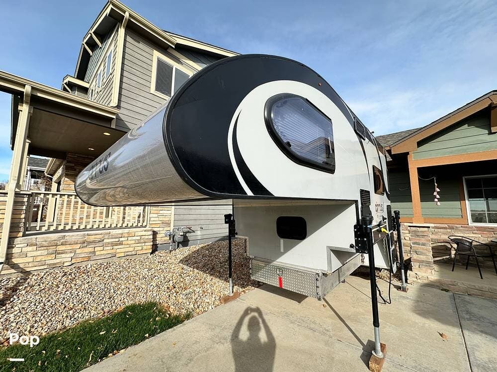 2022 NuCamp Cirrus 820 - Used Truck Camper For Sale by Pop RVs in Fort Collins, Colorado features Leveling Jacks, Air Conditioning