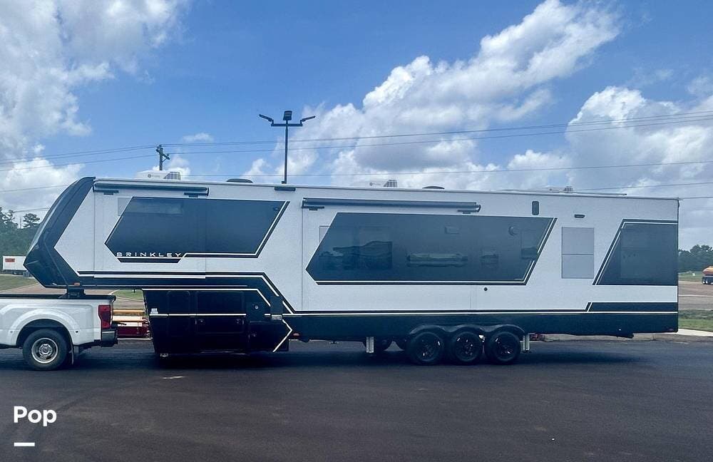 2025 Miscellaneous Brinkley G 3950 - Used Toy Hauler For Sale by Pop RVs in Gunter, Texas features Air Conditioning, Generator, Slideout, Awning