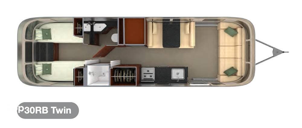 2020 Airstream Classic 30RB Twin - Used Travel Trailer For Sale by Pop RVs in Wayne, New Jersey features Leveling Jacks, Air Conditioning, Awning