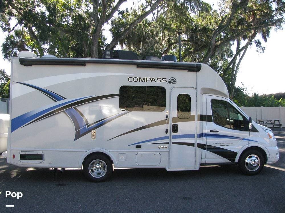 2023 Thor Motor Coach Compass 23TW AWD - Used Class C For Sale by Pop RVs in Edgewater, Florida features Slideout, Generator, Air Conditioning, Awning, Leveling Jacks