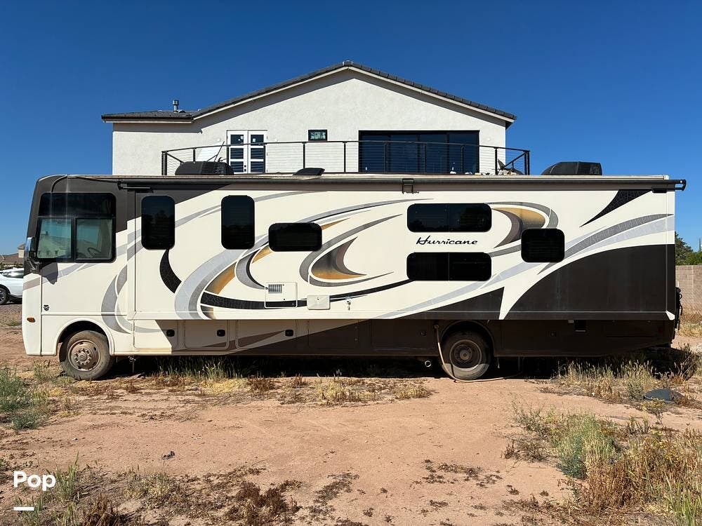 2017 Thor Motor Coach Hurricane 34J - Used Class A For Sale by Pop RVs in Chandler, Arizona features Awning, Generator, Slideout, Air Conditioning, Leveling Jacks