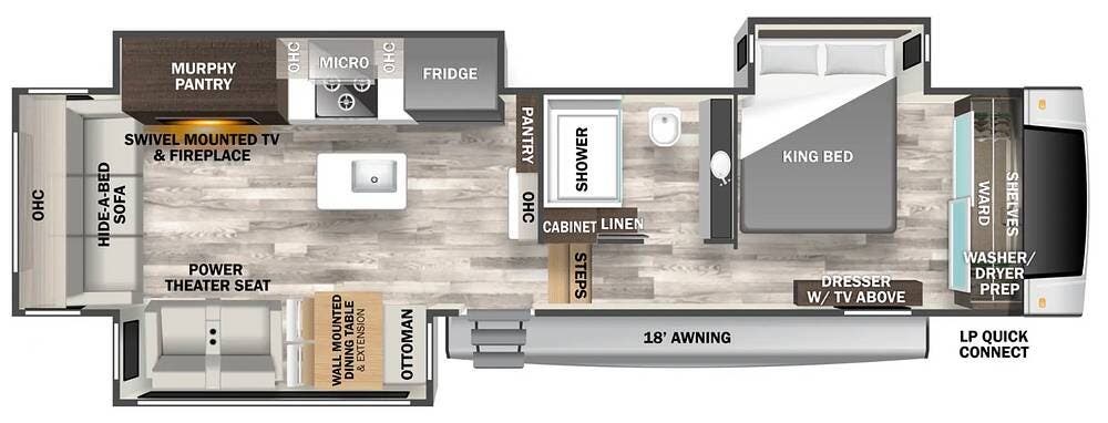 2023 Forest River Cedar Creek Experience 3425RL - Used Fifth Wheel For Sale by Pop RVs in Cumberland, Maryland features Leveling Jacks, Awning, Air Conditioning, Slideout