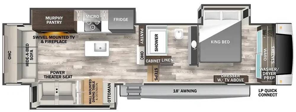 2023 Forest River Cedar Creek Experience 3425RL - Used Fifth Wheel For Sale by Pop RVs in Cumberland, Maryland features Awning, Air Conditioning, Leveling Jacks, Slideout
