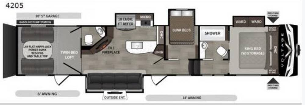 2020 Voltage 4205 by Dutchmen from Pop RVs in Centre Hall, Pennsylvania