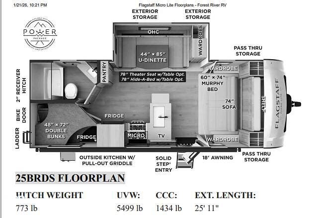 2023 Micro Lite 25BRDS by Forest River from Pop RVs in Lakewood, Washington