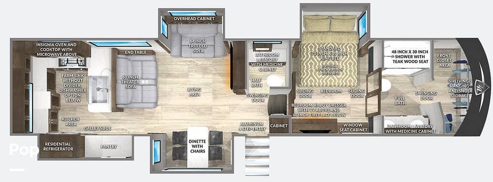 2022 Vanleigh Beacon 41LKB - Used Fifth Wheel For Sale by Pop RVs in Titusville, Florida features Leveling Jacks, Awning, Air Conditioning, Slideout