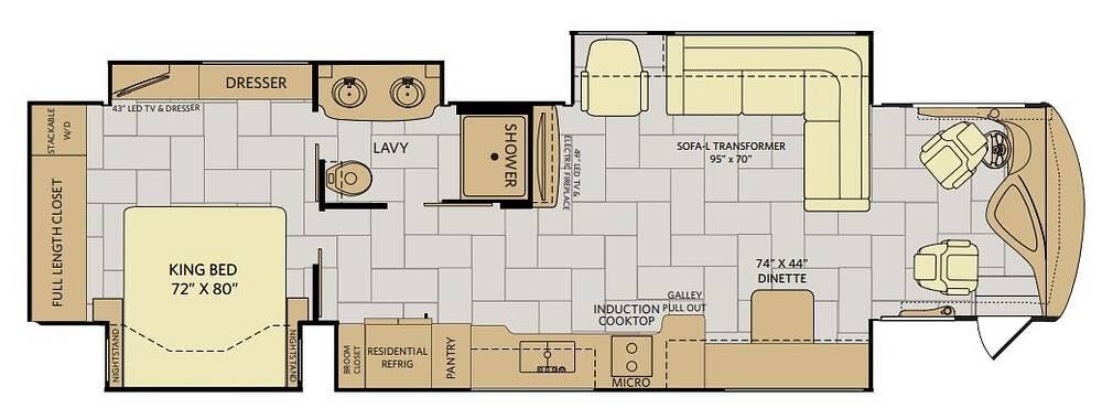 2018 Fleetwood Discovery LXE 39F - Used Diesel Pusher For Sale by Pop RVs in Palmetto, Florida features Generator, Leveling Jacks, Slideout, Awning, Air Conditioning