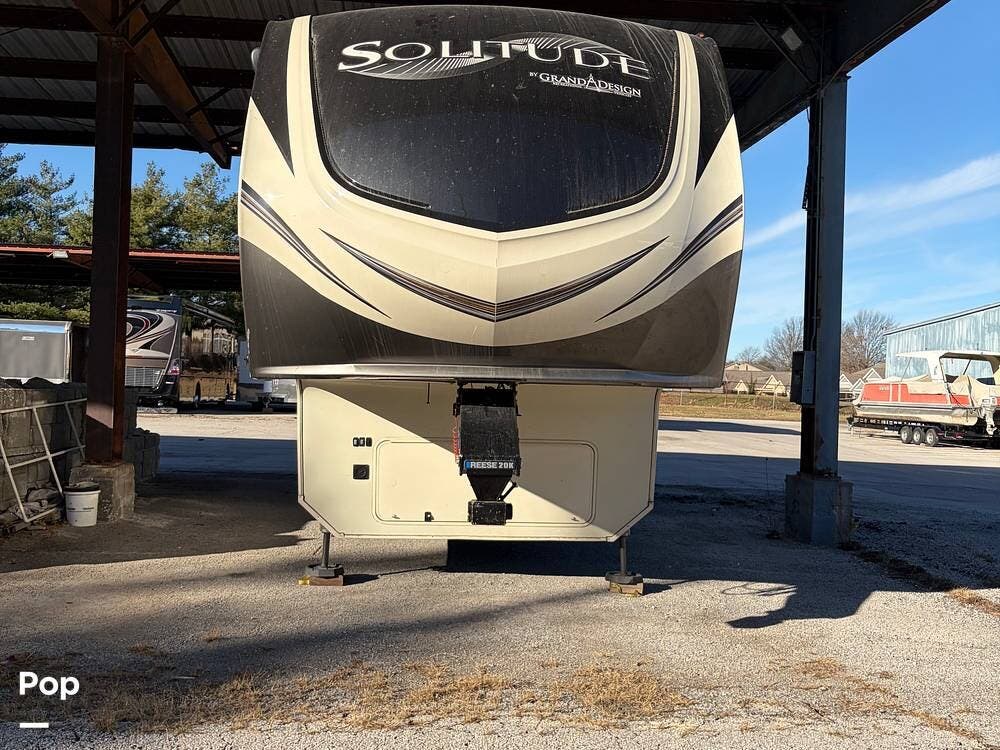 2021 Grand Design Solitude 310GK - Used Fifth Wheel For Sale by Pop RVs in Blue Springs, Missouri features Slideout, Air Conditioning, Awning