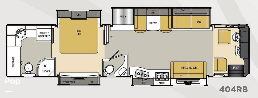2016 Coachmen Cross Country 404RB - Used Diesel Pusher For Sale by Pop RVs in Fountain, Florida features Air Conditioning, Awning, Leveling Jacks, Slideout, Generator