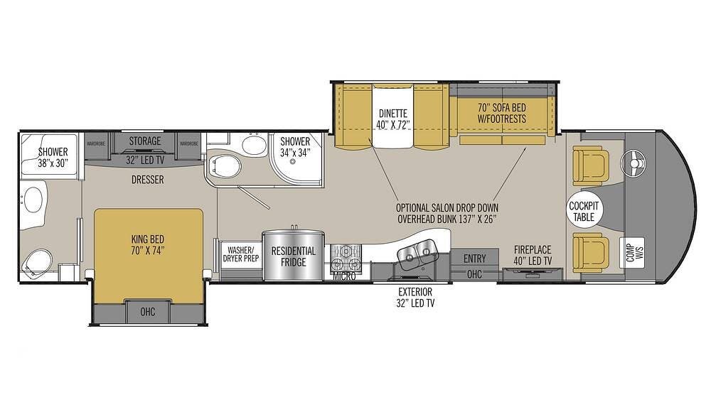 2018 Coachmen Mirada 37TB - Used Class A For Sale by Pop RVs in Hutto, Texas features Generator, Awning, Air Conditioning, Slideout