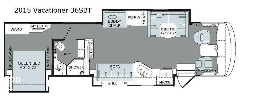 2015 Vacationer 36SBT by Holiday Rambler from Pop RVs in Church Point, Louisiana