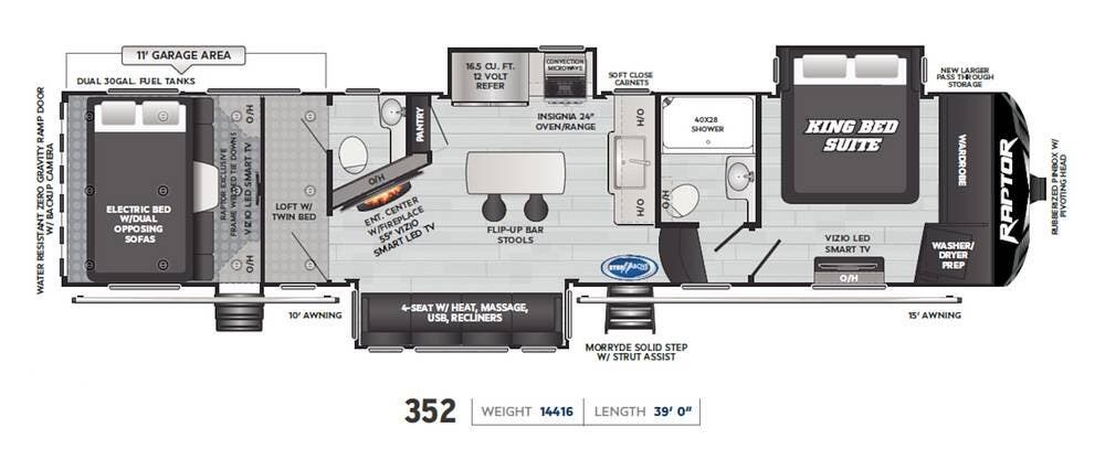 Used 2024 Keystone Raptor 352 available in Paris, Tennessee