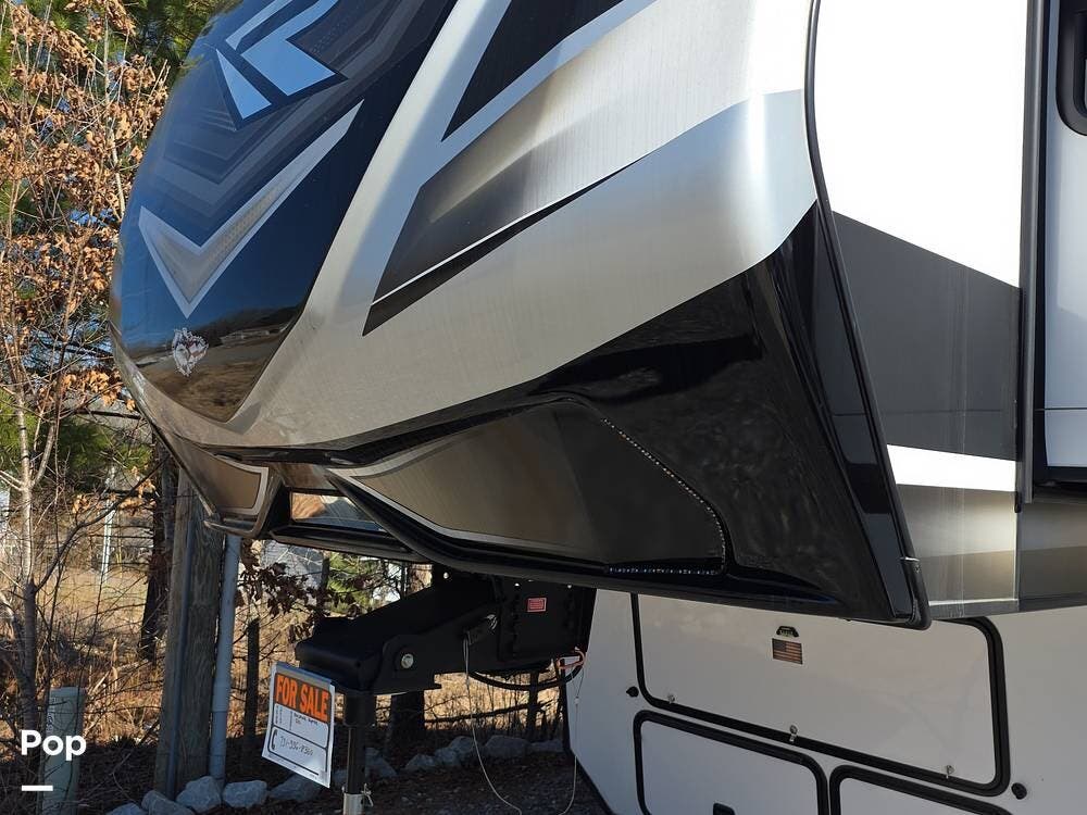 2024 Keystone Raptor 352 - Used Toy Hauler For Sale by Pop RVs in Paris, Tennessee features Awning, Leveling Jacks, Air Conditioning, Slideout