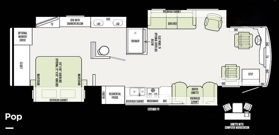 2019 Tiffin Allegro Red 37 PA - Used Diesel Pusher For Sale by Pop RVs in Panama City, Florida features Air Conditioning, Awning, Leveling Jacks, Generator, Slideout