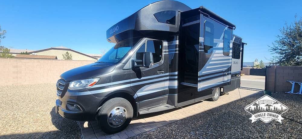 2022 Thor Motor Coach Delano 24RW - Used Class C For Sale by Pop RVs in Las Vegas, Nevada features Leveling Jacks, Generator, Air Conditioning, Slideout, Awning