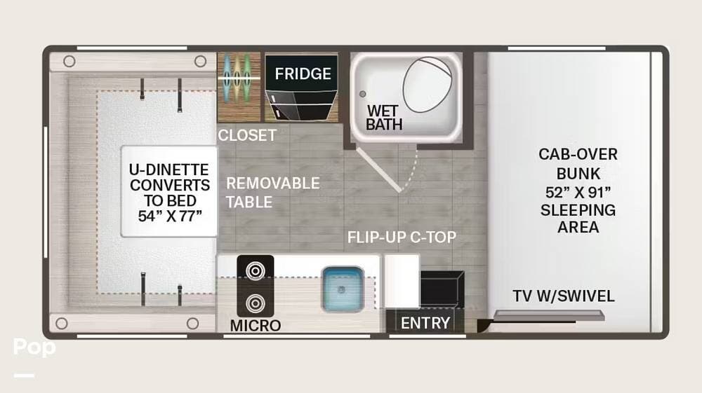 2025 Thor Motor Coach Chateau 19Z - Used Class C For Sale by Pop RVs in Tucson, Arizona features Air Conditioning, Generator, Awning