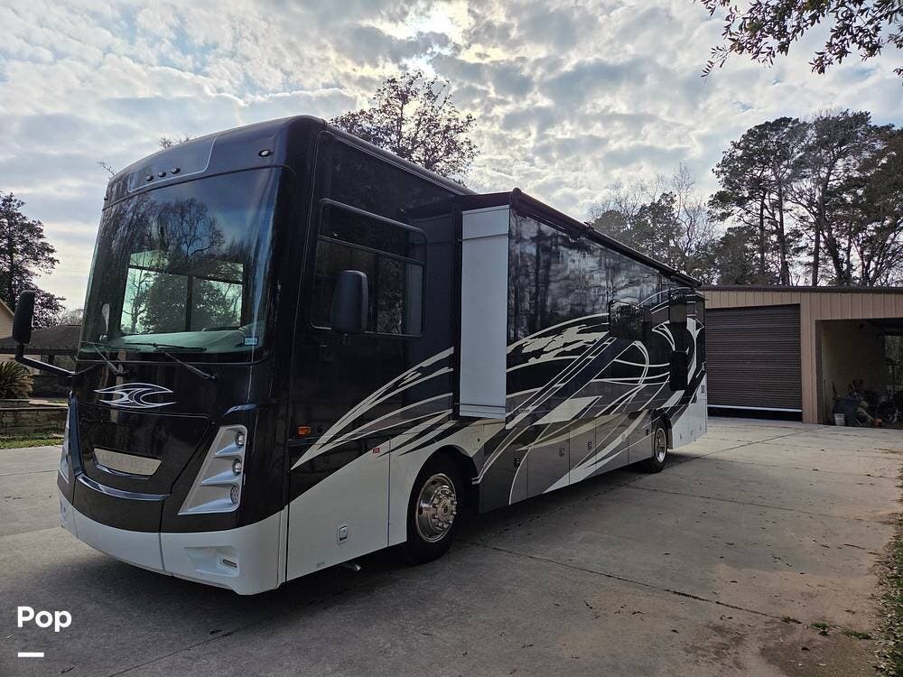 2021 Coachmen Sportscoach SRS 366BH - Used Diesel Pusher For Sale by Pop RVs in New Caney, Texas features Air Conditioning, Awning, Slideout, Generator