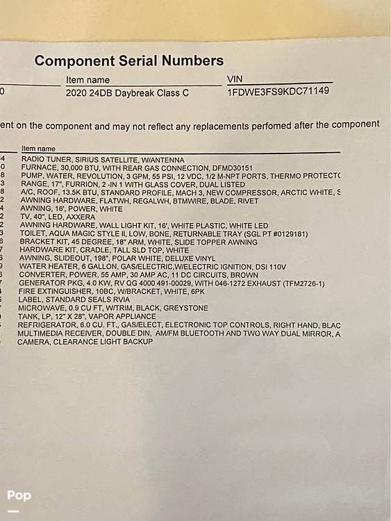 Used 2020 Thor Motor Coach Daybreak 24db available in Holiday, Florida