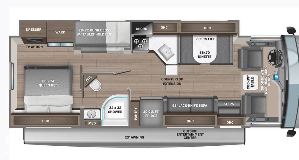 2023 Jayco Alante 29F - Used Class A For Sale by Pop RVs in Clermont, Florida features Slideout