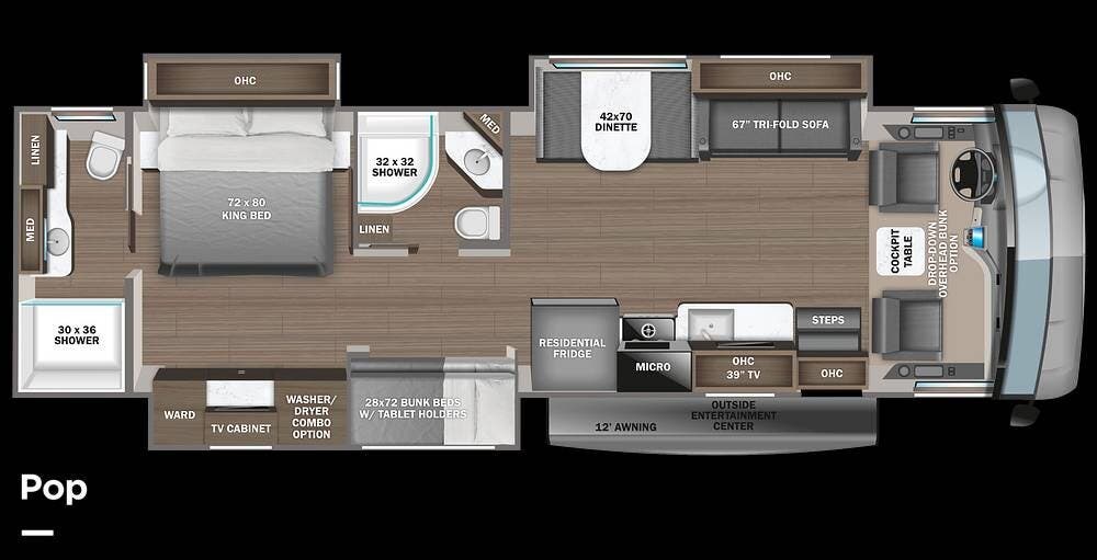 2023 Jayco Precept 36A - Used Class A For Sale by Pop RVs in Saint Charles, Missouri features Generator, Awning, Air Conditioning, Leveling Jacks, Slideout