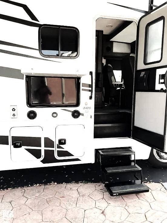 2024 Forest River FR3 34DS - Used Class A For Sale by Pop RVs in Greenville, Indiana features Leveling Jacks, Air Conditioning, Awning, Slideout